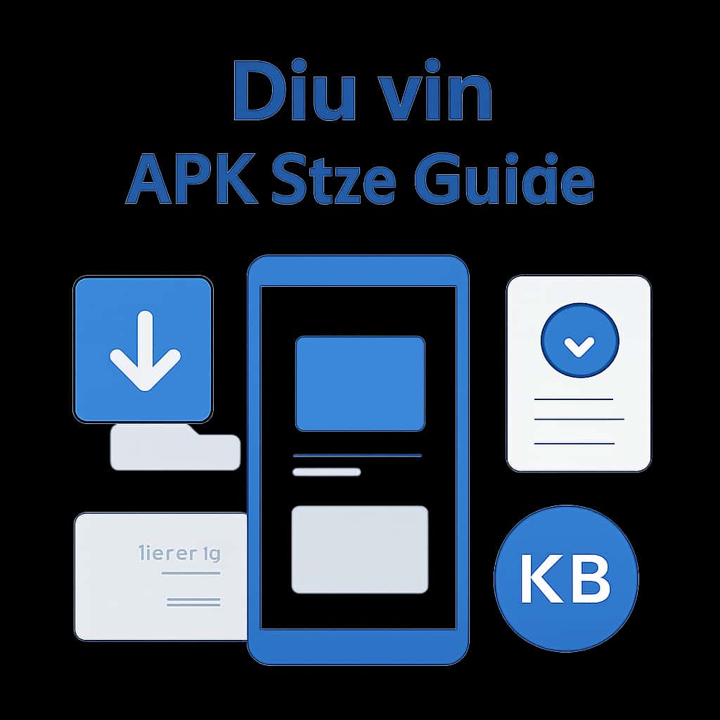 Illustration of Diu vin APK Size and installation steps.