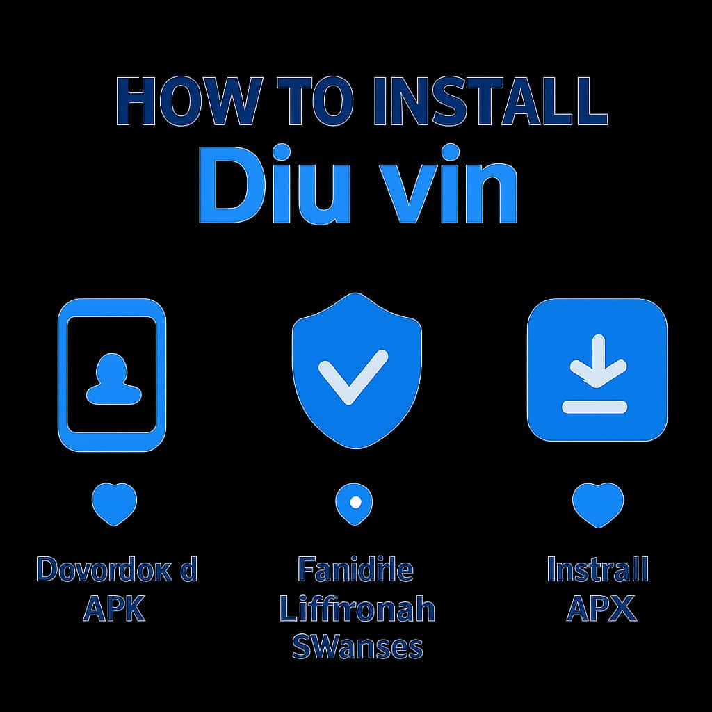Diagram illustrating the process of installing Diu vin APK