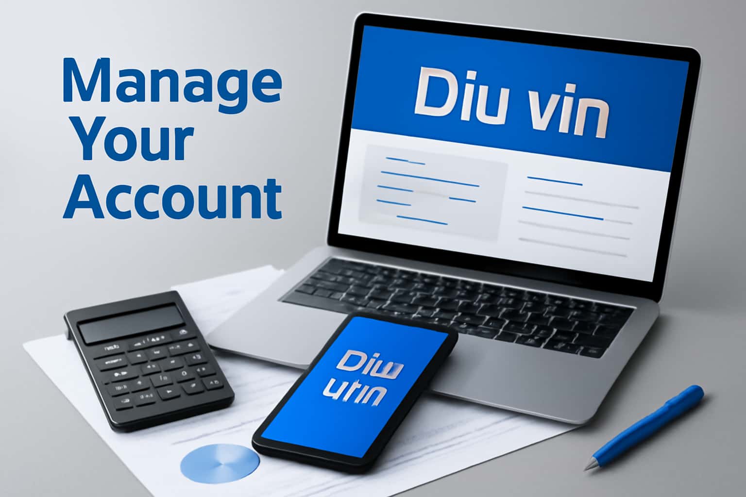 An informational scene showcasing the management of Diu vin accounts.