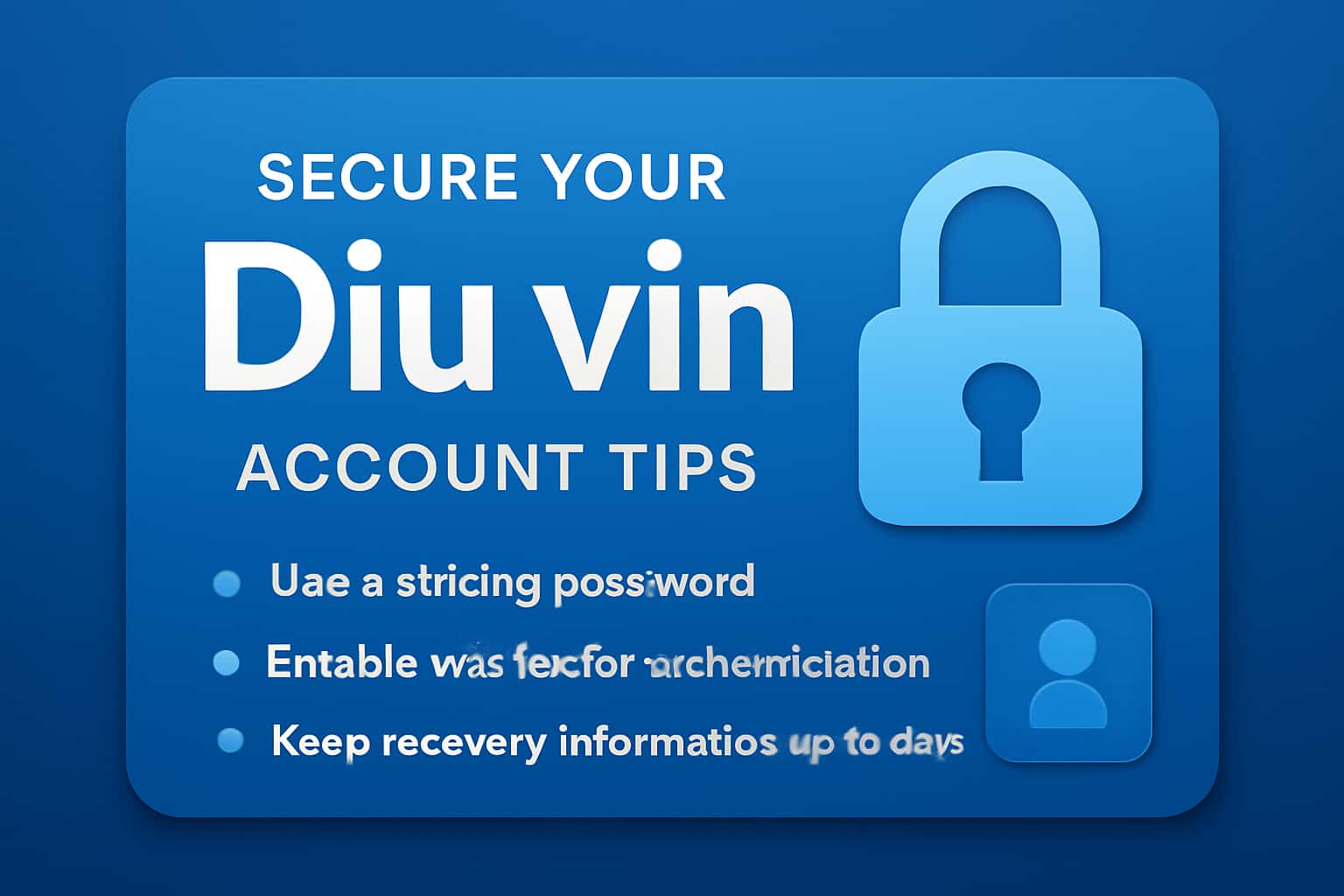 A modern digital interface displaying security settings for Diu vin application.